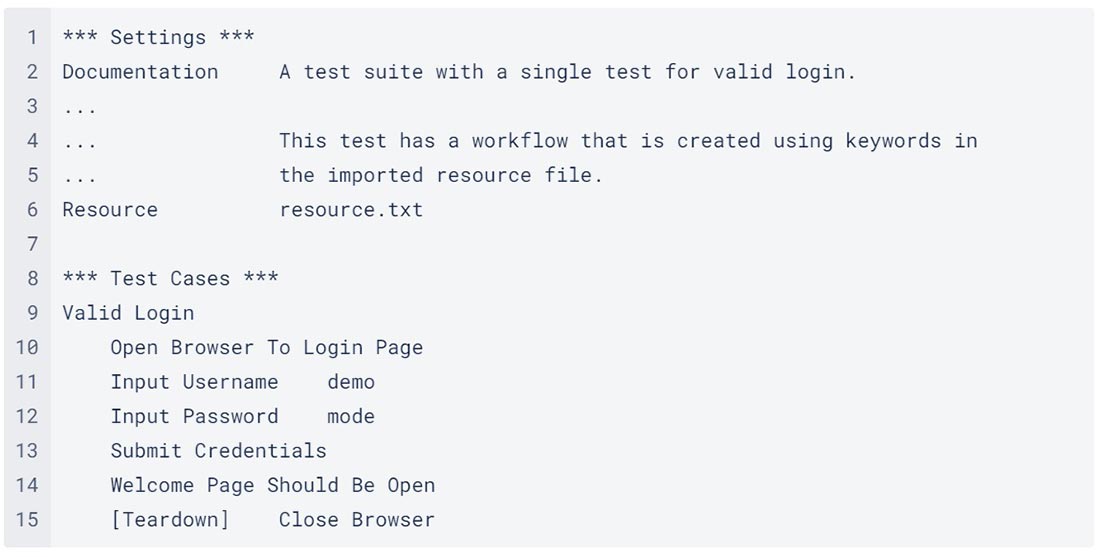 Robot framework